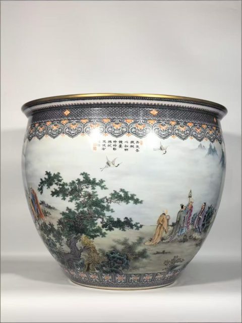 47cm 高 + 57cm 口徑！清乾隆御制珐琅彩聚宝缸，澳門多祿溙背書的官窑珍寶