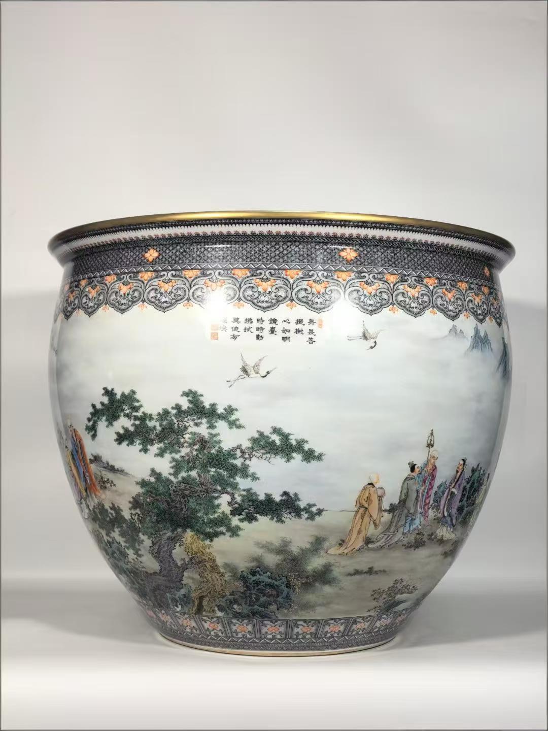 47cm 高 + 57cm 口徑！清乾隆御制珐琅彩聚宝缸，澳門多祿溙背書的官窑珍寶