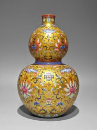 21cm 黃金尺寸！乾隆西番蓮福祿葫蘆瓶，中高端藏家的必選？