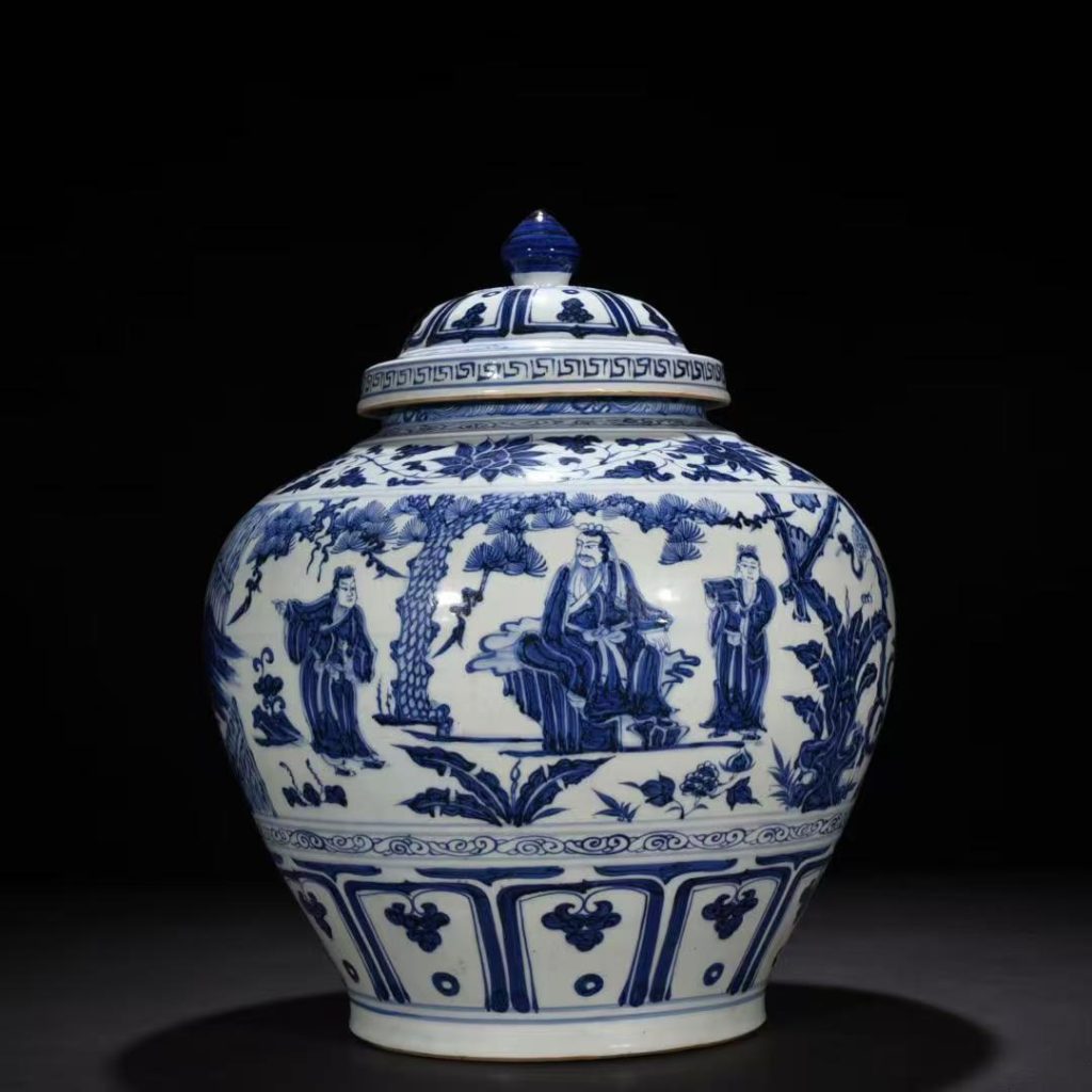 罐完整 + 人物生動！元青花三顧茅廬罐，中高端藏家爭藏的元代珍瓷