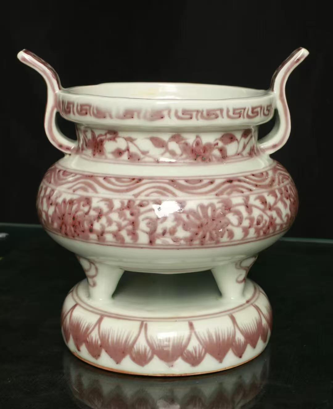 無燒飛無燒黑!元代釉里紅菊花香爐,保利 920 萬完美品對標的珍器?