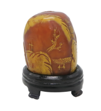 郭懋介田黃《香山清韵》：薄意雕巔峰與「石中之王」的收藏價值