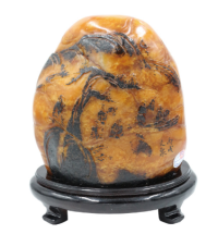 乌鸦皮田黄薄意雕——石帝肌理与文人匠心的传世之合