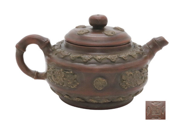 顧景舟描金龍紋紫砂壺(口 7.6cm / 底 8.7cm / 高 9.8cm):大師匠心與金砂雅韻的融合